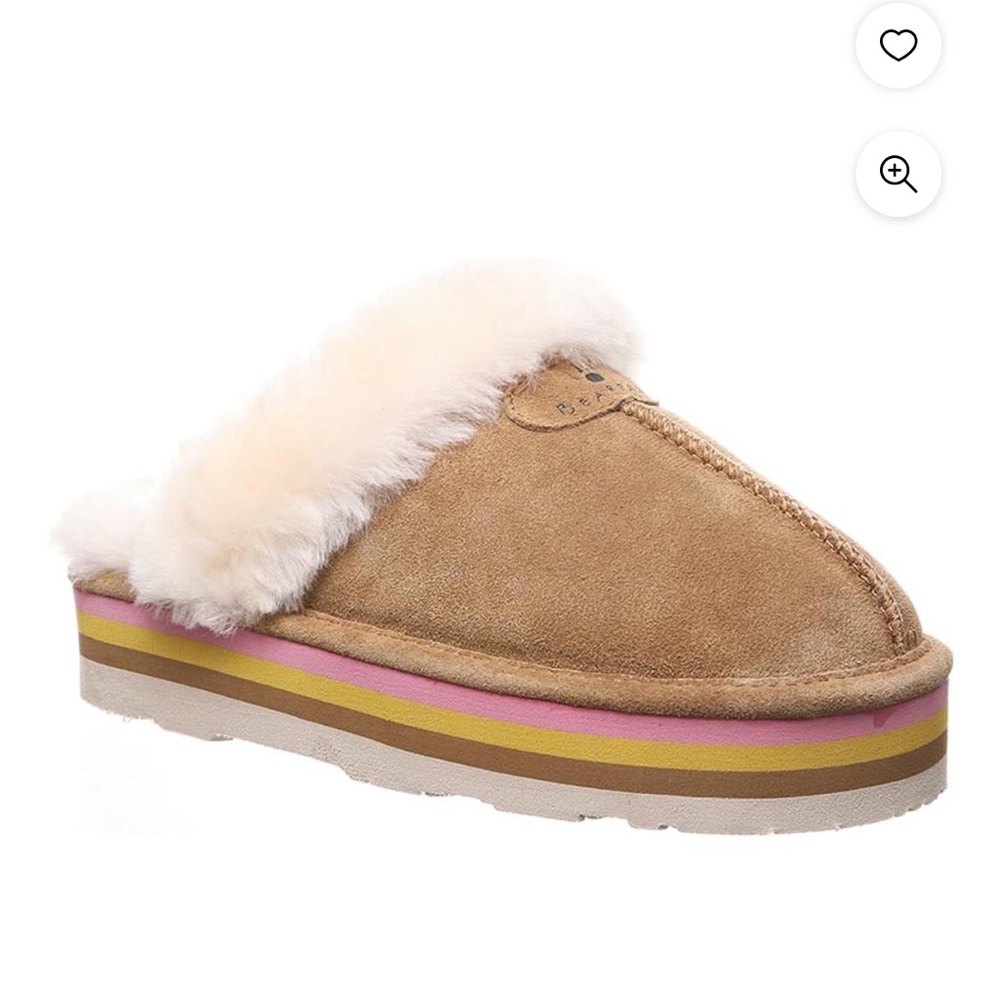 Tan Bearpaw Retro Loki Platform Slippers - Picture 9 of 14